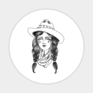 Tattoo inspired cowgirl Magnet